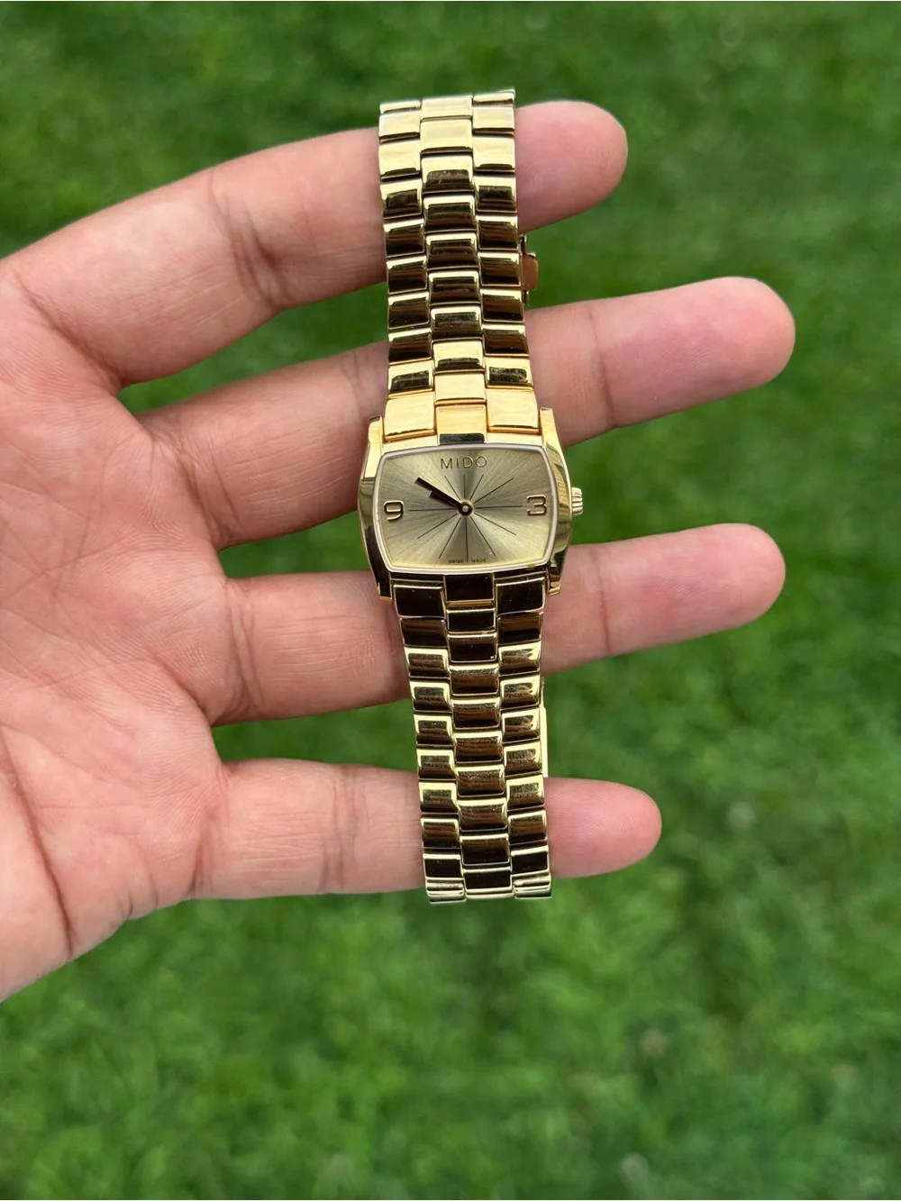 MIDO Romantique Ladies gold Watch unique bracelet